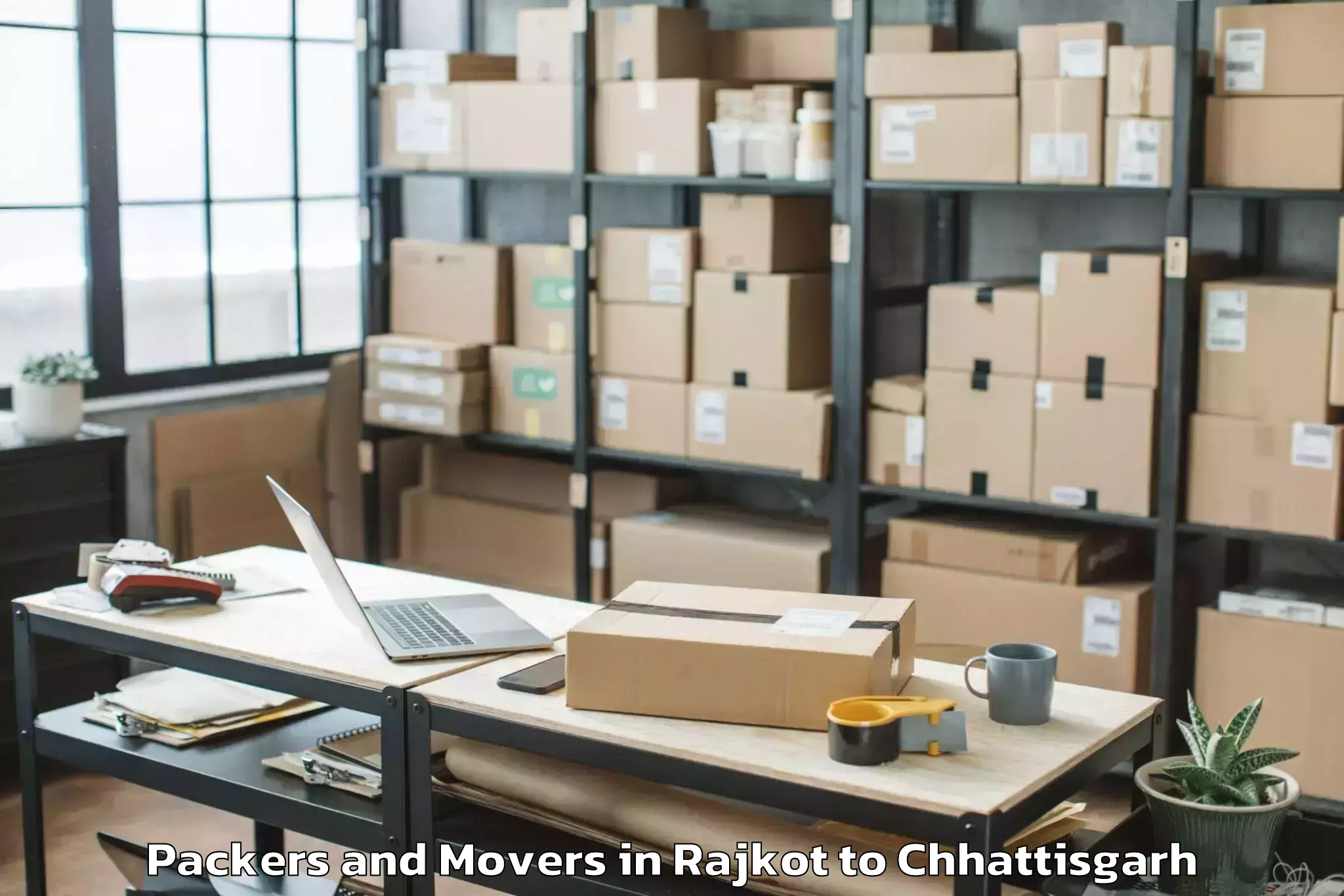 Top Rajkot to Dharamjaigarh Packers And Movers Available